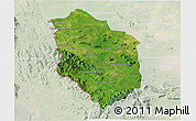 Satellite 3D Map of Rattanak Mondul, lighten