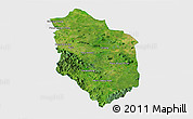 Satellite 3D Map of Rattanak Mondul, single color outside
