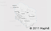 Silver Style 3D Map of Rattanak Mondul, single color outside
