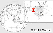 Blank Location Map of Rattanak Mondul, highlighted country, within the entire country