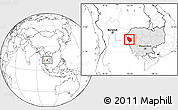 Blank Location Map of Rattanak Mondul, highlighted country