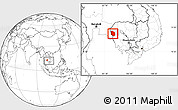 Blank Location Map of Rattanak Mondul, highlighted parent region, within the entire country