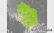 Physical Map of Rattanak Mondul, desaturated