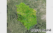 Satellite Map of Rattanak Mondul, semi-desaturated