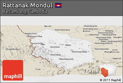 Classic Style Panoramic Map of Rattanak Mondul
