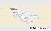Classic Style Panoramic Map of Rattanak Mondul, single color outside