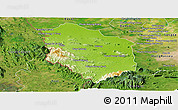 Physical Panoramic Map of Rattanak Mondul, satellite outside