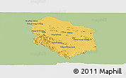 Savanna Style Panoramic Map of Rattanak Mondul, single color outside
