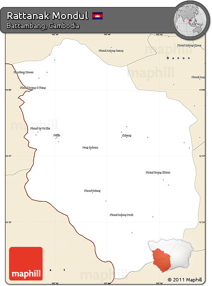 Classic Style Simple Map of Rattanak Mondul