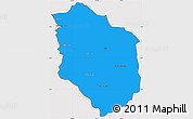 Political Simple Map of Rattanak Mondul, cropped outside