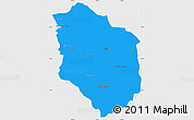 Political Simple Map of Rattanak Mondul, single color outside
