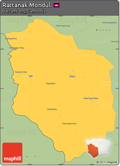 Savanna Style Simple Map of Rattanak Mondul