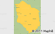 Savanna Style Simple Map of Rattanak Mondul, single color outside