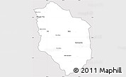 Silver Style Simple Map of Rattanak Mondul, cropped outside