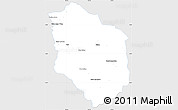 Silver Style Simple Map of Rattanak Mondul, single color outside
