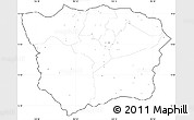 Blank Simple Map of Battambang, cropped outside, no labels