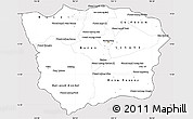 Silver Style Simple Map of Battambang, cropped outside