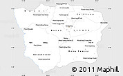 Silver Style Simple Map of Battambang, single color outside
