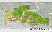 Satellite 3D Map of Kampong Cham, lighten, semi-desaturated