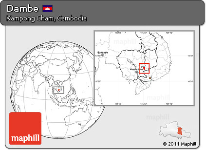 Blank Location Map of Dambe