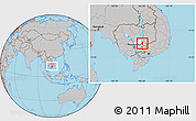 Gray Location Map of Dambe, highlighted parent region