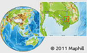 Physical Location Map of Dambe, within the entire country