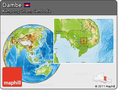 Physical Location Map of Dambe