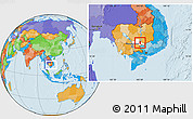 Political Location Map of Dambe, highlighted parent region