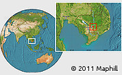 Satellite Location Map of Dambe, within the entire country