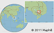 Savanna Style Location Map of Dambe, highlighted parent region