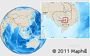 Shaded Relief Location Map of Dambe