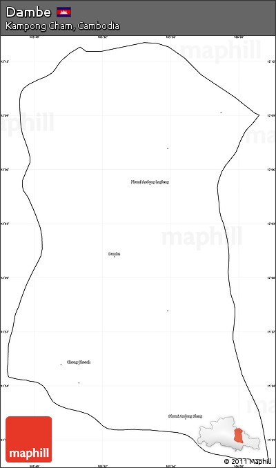 Blank Simple Map of Dambe, cropped outside