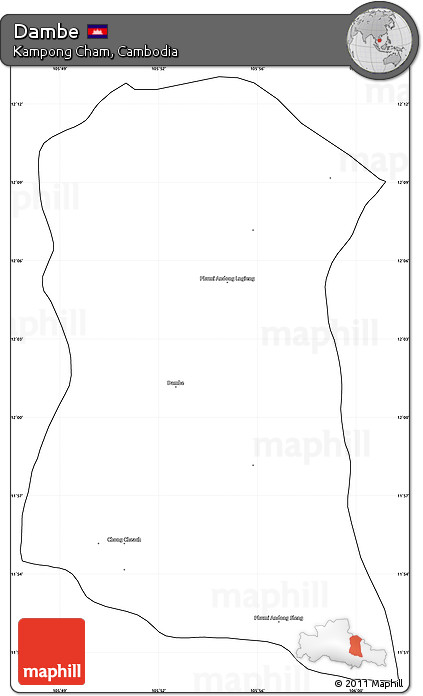 Blank Simple Map of Dambe, cropped outside