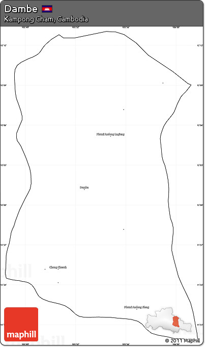 Blank Simple Map of Dambe, cropped outside