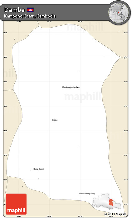 Classic Style Simple Map of Dambe
