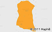 Political Simple Map of Dambe, single color outside