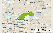 Physical Map of Kang Meas, shaded relief outside