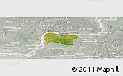 Satellite Panoramic Map of Kroch Chma, lighten, semi-desaturated