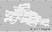 Gray Map of Kampong Cham, single color outside