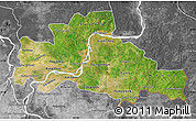 Satellite Map of Kampong Cham, desaturated