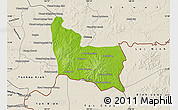 Physical Map of Memot, shaded relief outside