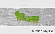 Satellite Panoramic Map of Memot, lighten, desaturated