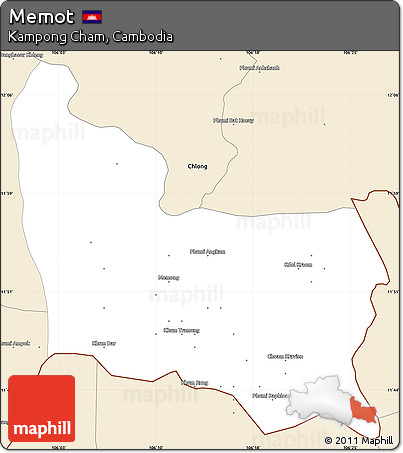 Classic Style Simple Map of Memot