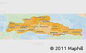 Political Shades Panoramic Map of Kampong Cham, lighten