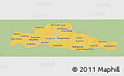 Savanna Style Panoramic Map of Kampong Cham, single color outside