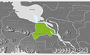 Physical 3D Map of Baribo, desaturated