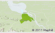 Physical 3D Map of Baribo, lighten