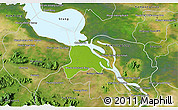 Physical 3D Map of Baribo, satellite outside