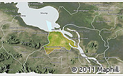 Satellite 3D Map of Baribo, semi-desaturated