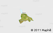 Satellite 3D Map of Baribo, single color outside